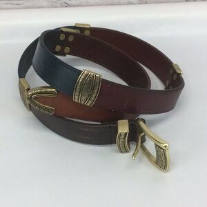 Vintage John Rich & Bros Woolrich Belt Women's Size XL Tri-Color Genuine Leather
